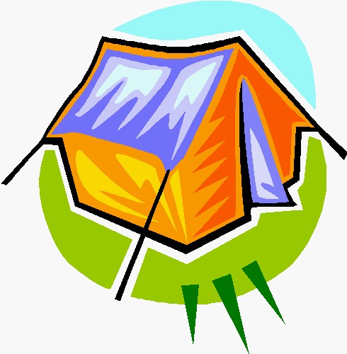 a large cartoon type picture of a tent this is to  - a large cartoon type picture of a tent this is to go along with the topic of cam
