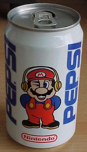 Pepsi - It's Mario on a Pepsi can! How awesome! My two favorite things.