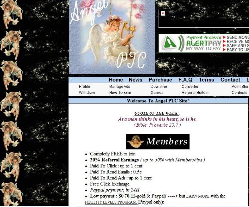 AngelPTC.info screenshot - Please tell me what you think of the site .... I love it