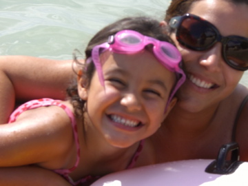 My beautiful daughter - Me and my daughter at the beach in Combate, Cabo Rojo