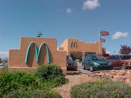 Didn't Those Arches Used To Be Gold? - Seems that the golden arches of Sedona would have stuck out, so they changed them to suit the landscape. This is the only McDonalds in the entire world that doesn't have golden arches. This one's pretty unique.