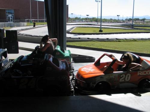Tony Stewart - Allison in Tony Stewart car at go-carts in Vegas!