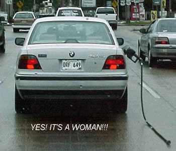 it is a woman - I think man driver is better than woman driver.hehe..