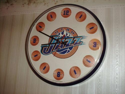 Utah Jazz Clock - There is always time for a Jazz game.