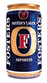 beer can of fosters - picture of can of fosters