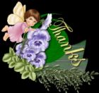 Thank you! - Floral thank you card.
