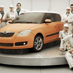 Skoda Fabia - Advert for Skoda Fabia make from cake ingredients