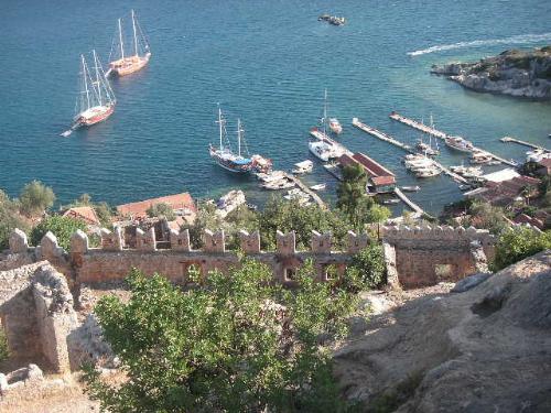 Kekova-Antalya, Turkey - A view from the castle in the bay of Kekova, Antalya, Turkey