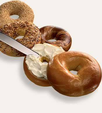 bagesl - Bagels with cream cheese ... that's my favorite way to eat them!
