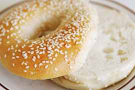 Bagel - A sesame seed bagel is definitly my favorite kind of bagel ... poppy seed is my 2nd fave!