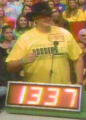 leet price is right! - This was on a price is right show a few years ago and i capture this screen. It's definitely worth it. It's one of those priceless moments.