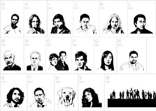 Lost characters - Losties in B&W