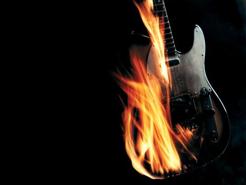 Musician - Flaming Guitar