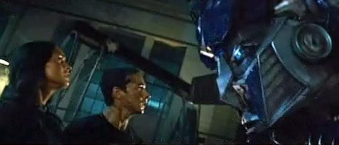 meeting prime - Shia Labeouf and Megan Fox getting to meet optimus prime for the first time.