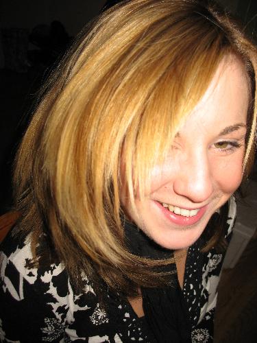 sister at christmas - This is a picture of my sister at Christmas - having had plenty to drink