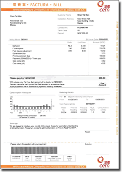 An Electricity Bill - How much do you spend on your electricity bill.