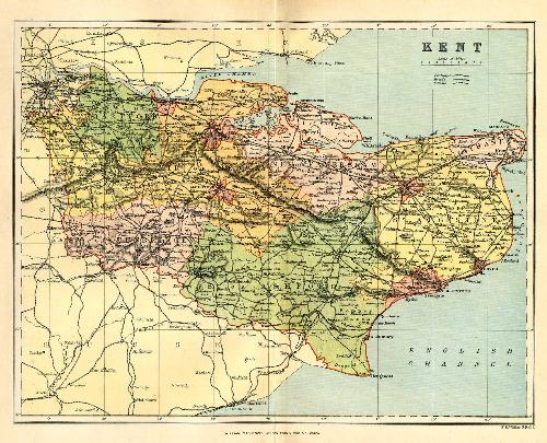 kent - a picture of a map showing kent