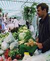 Hubby @ Work! - Farmers Market.