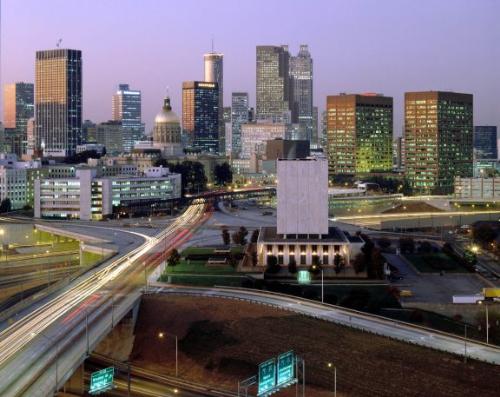 Atlanta, GA - A picture of downtown Atlanta, GA. From http://www.gsu.edu/~wwwbgs/aboutatlanta.htm