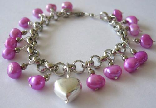 Beading and jewelry - Bracelet with pink freshwater pearls