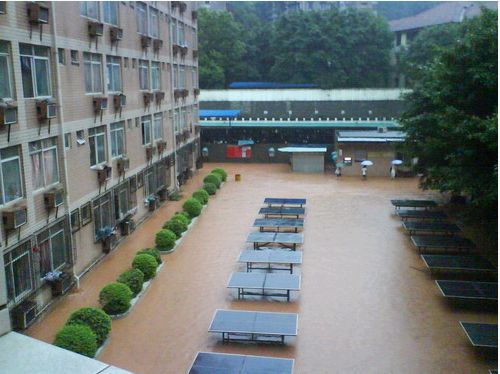 life around - our campus recently flooded because of rainstorm