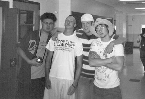 friends - me and a few of my friends last day of high school