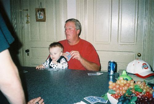my dad - My dad and my lil cuz playin euchre