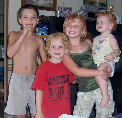 Half of my Grandchildren - This photo was taken yesterday of half of my grandchildren....it shows my only 2 granddaughters.