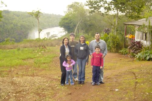 Me in paraguay - this is me and some family at some waterfalls in paraguay during summer vacation. Fun times...