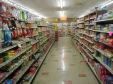 grocery store - an aisle in a grocery store--looks sort-of like the one back home