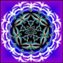 pentagram - blue and purple pentagram, very detailed. Found on a psychology page.