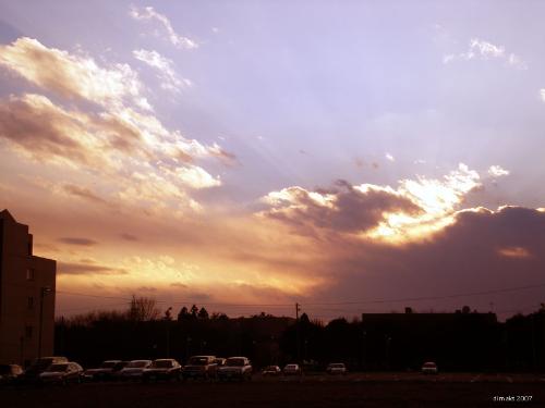 One fine dusk - One fine dusk in Tsukuba, Japan. Taken with an Olympus FE-180.