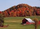 picture of Vermont in the autumn - picture of Vermont in the autumn, leaves turning colors, farm