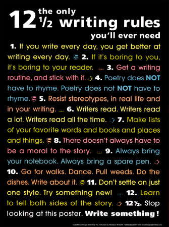 Twelve and a half rules of writing - Rules of writing