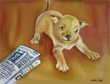 Portrait of a Puppy - 14 x 18 by canvas -- Painted as a gift for a friend.