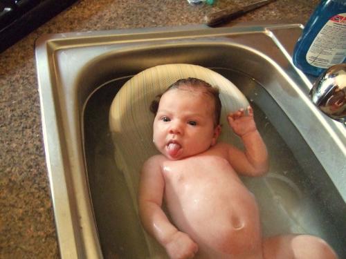 This bathwater doesnt taste so great. - She LOVES bathtime!!