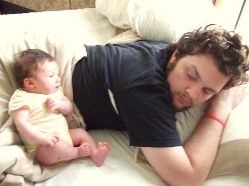 Waking up Papa - Olive wanted to play!
