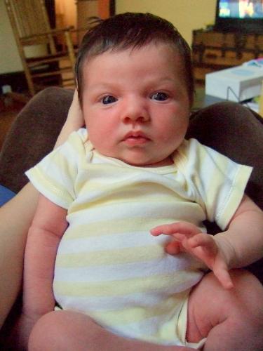 Our little girl, Olive - In this photo, only one month old.