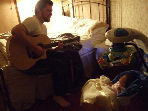 Music calms the savage beast - Singing Olive to sleep