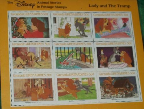 Disney stamps - A long time ago, I joined a Disney stamps club where you bought these stamps every month. I love Disney stuff so it seemed like something to do. Now I have a ton of these things.