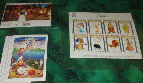 Disney stamps - A long time ago, I joined a Disney stamps club where you bought these pretty stamps every month. I love Disney stuff so it seemed like something to do. Now I have a ton of these things.
