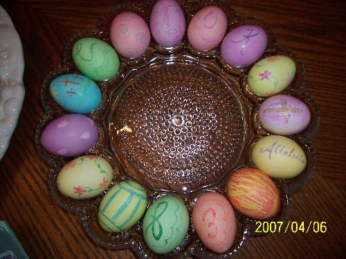 decorated eggs - eggs decorated for easter