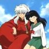 Kagome and Inuyasha - This is a picture of two animee characters that I really like... I have both season one and two of inuyasha and this pic is of inuyasha and kagome sitting with eachother.. Star crossed love that is never admitted...
