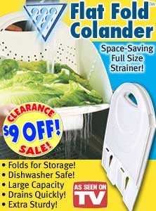 folding colander - kitchen gadgets are always so enticing, especially those that come with hopes of saving space!