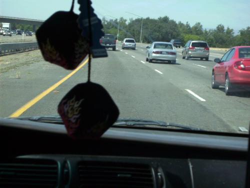 traveling - This is a picture of family members traveling down the road, to San Francisco