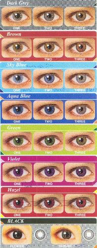 Colored contact lenses - variety of colored contact lenses