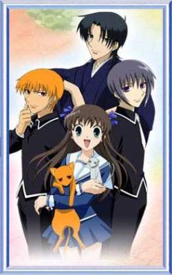 Fruits Basket - fruits basket with Kyon-Kyon, Prince Yuki, and Honda-san