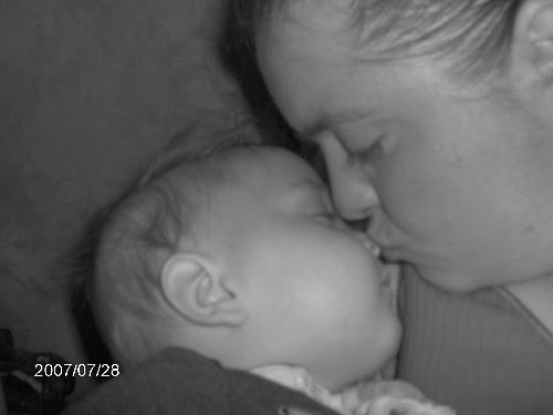Little Man and Me - As he fell fast asleep I was able to give him a little kiss on the tip of his nose. The only time of day that he lays still! 