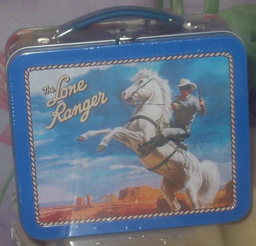 Lone Ranger half size lunch box - This isn't a regular sized lunch box, just one of the half size ones that are for decoration I guess. Or maybe for storing pencils, pens, crayons in. I'm not sure what. It's part of my Lone Ranger collection.
