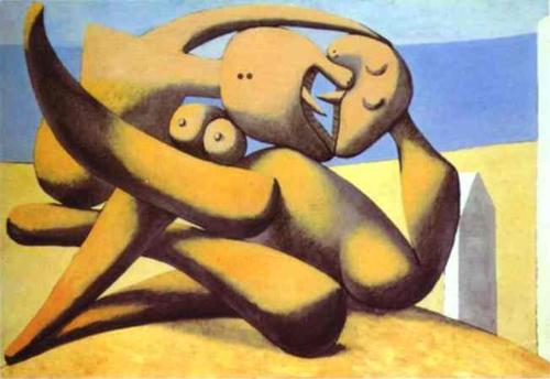 Figures on a Beach by Picasso - Figures on a Beach by Picasso as an example of non-realistic type of thinker.